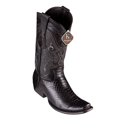 MEN'S KING EXOTIC PYTHON BOOTS DUBAI TOE HANDCRAFTED BLACK (4795705) image 0