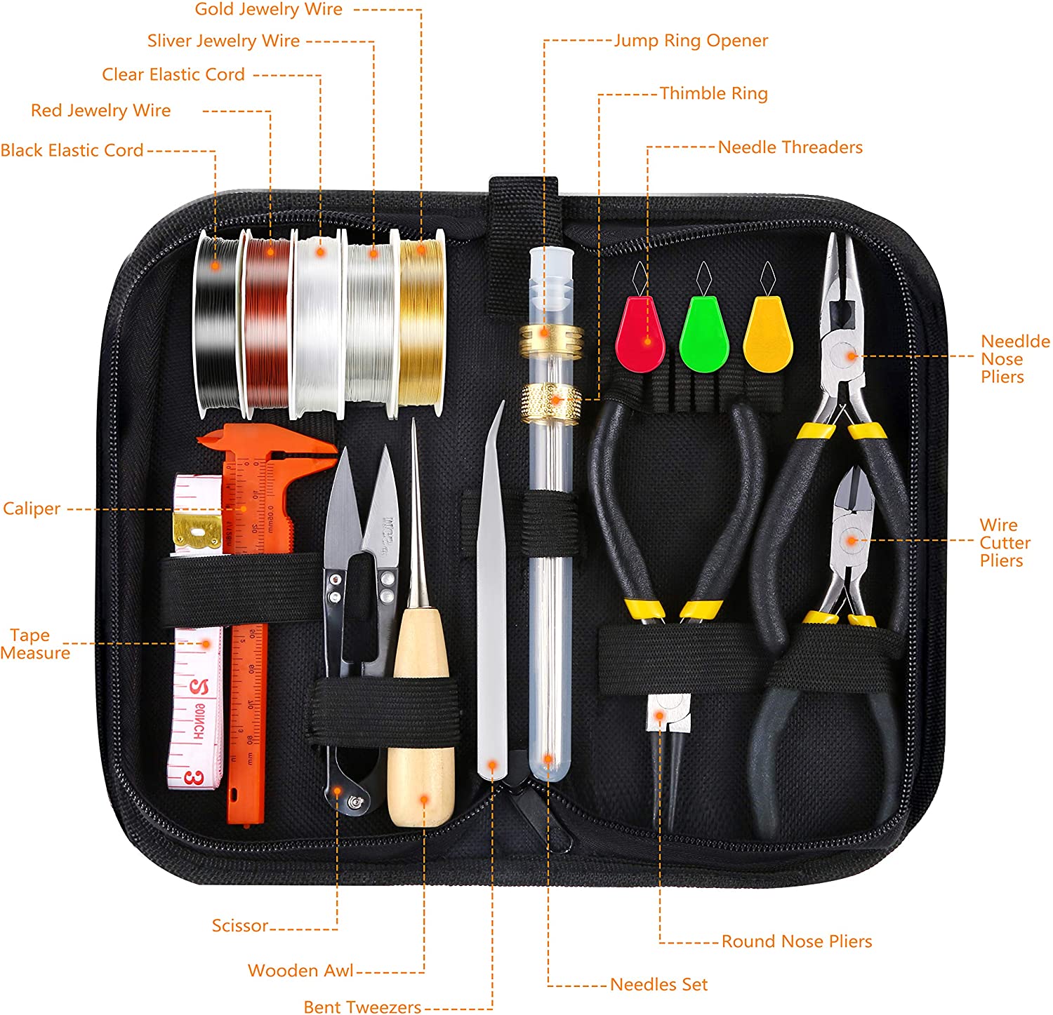 PP OPOUNT 1116 PCS Jewelry Making Supplies with Jewelry Making Tools, Jewelry Wire, Earring Charms, Jewelry Findings, Helping Hands for Jewelry Making and Repairing image 1