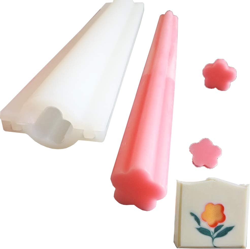 EchoDone Flower Tube Column Silicone Soap Candle Mold Embed Soap Making Supplies Silicone Mold for Soap image 0