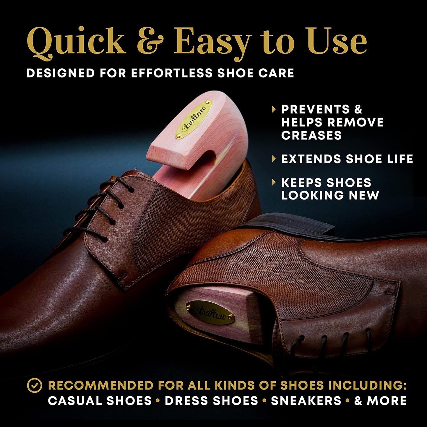 Stratton Adjustable Cedar Shoe Trees 2-Pack — USA Cedar