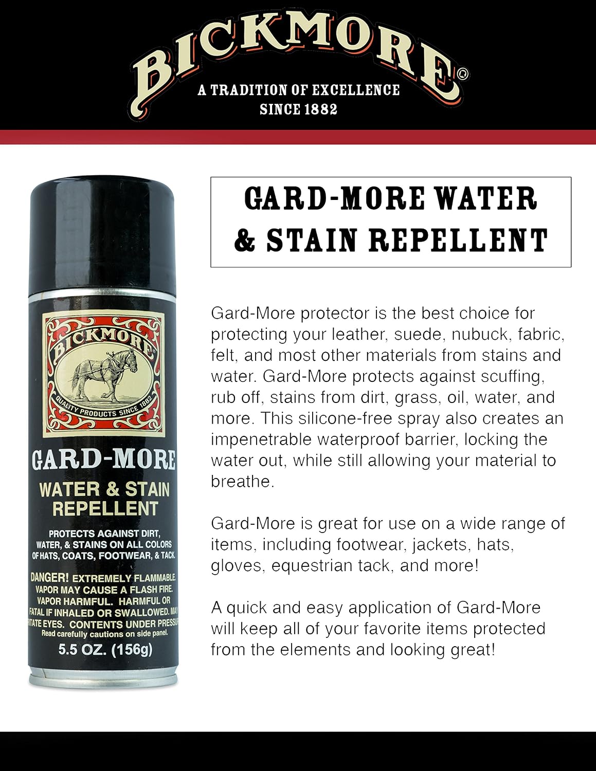 Bickmore Boot Care Kit — Bick 1 Cleaner, Bick 4 Conditioner & Gard-More