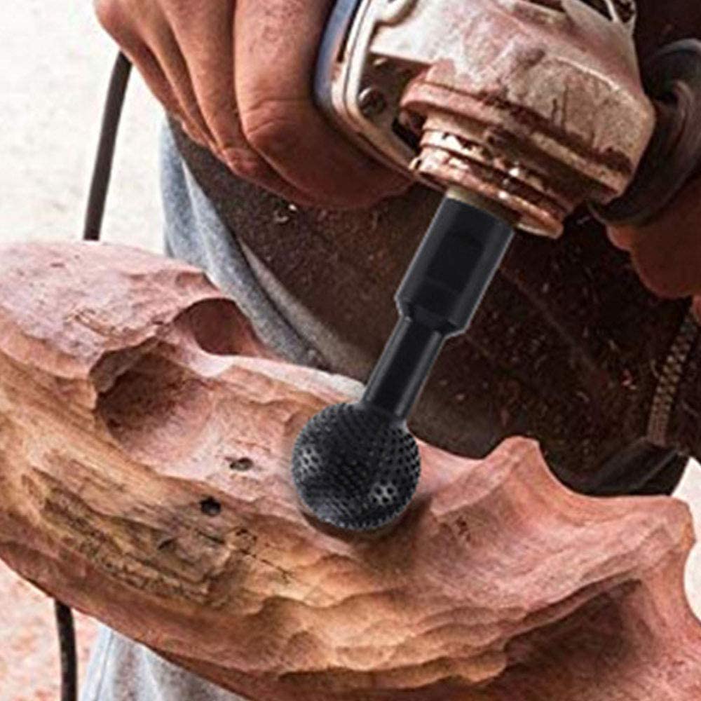 Rotary Grinding Head, 10mm/14mm Carbide Rotary Burr Wood Carving Polishing Engraving Drilling Bits, Angle Grinder Sphere Rotary Engraving Grinding Head (14MM) image 5