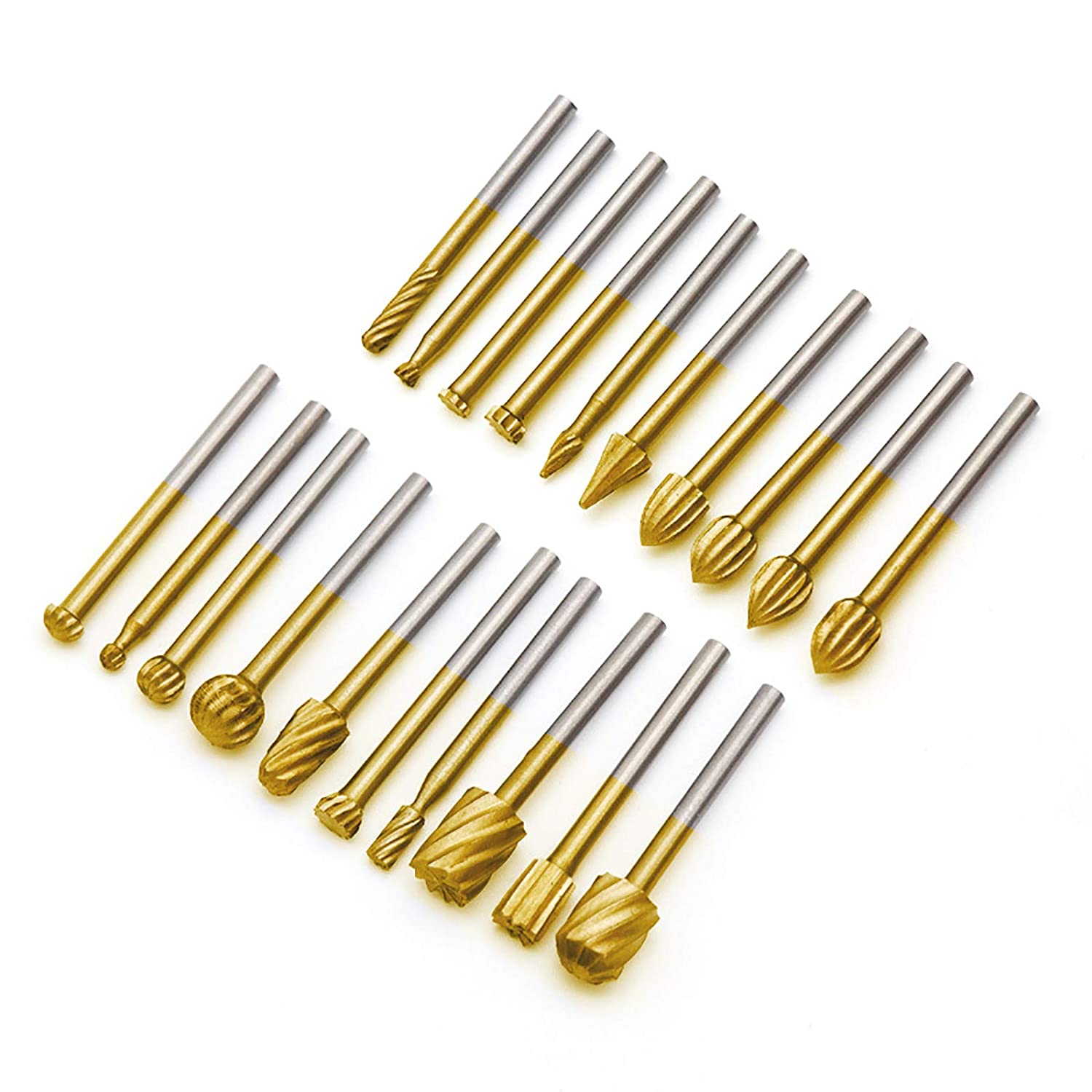 10Pcs HSS Router Carbide Engraving Bits &amp; 10Pcs Router Bit with 1/8"(3mm) Shank Power Rotary Tools for DIY Woodworking, Carving, Sculpting, Engraving, Drilling. image 3