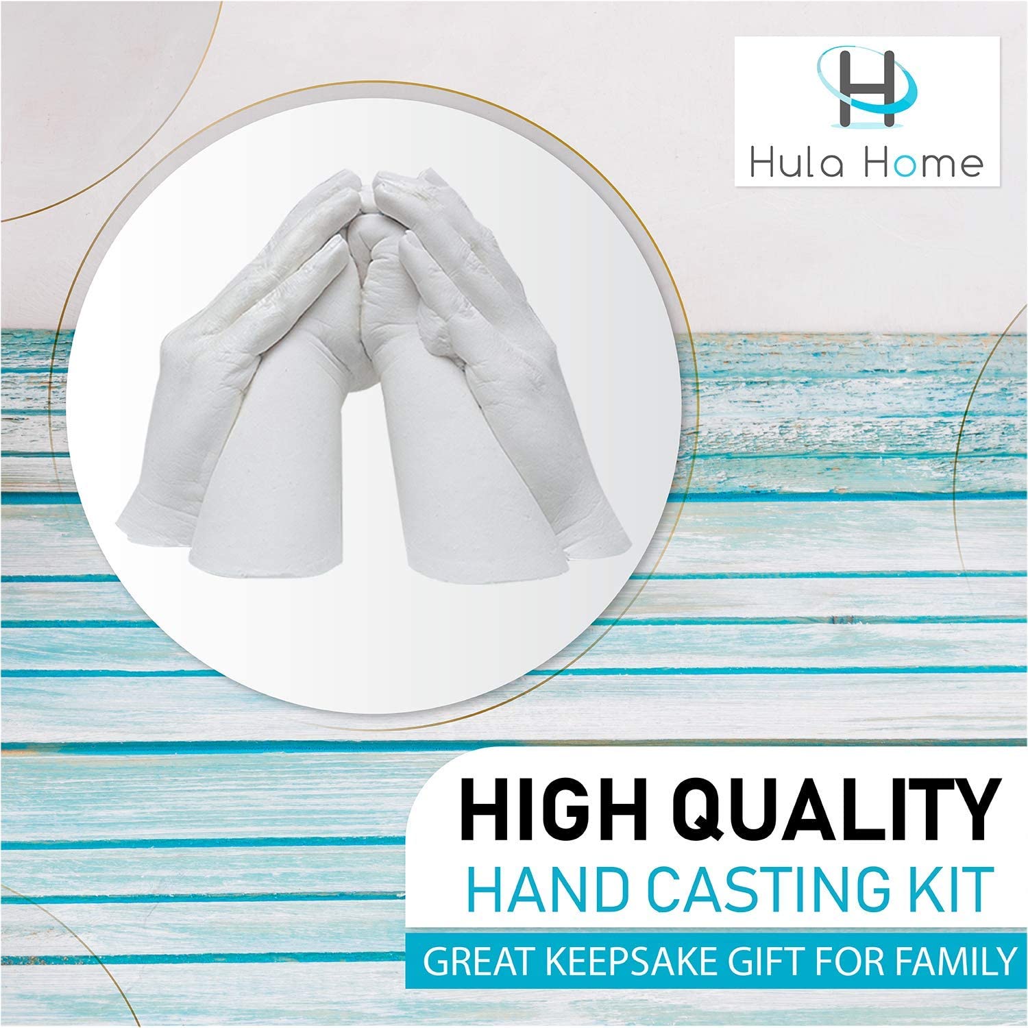 XL Hand Casting Kit for Families, Up to 6 Hands (Adults and Children) | Hand Hold Mold Plaster Casting DIY Keepsake Hands Sculpture Kit image 6