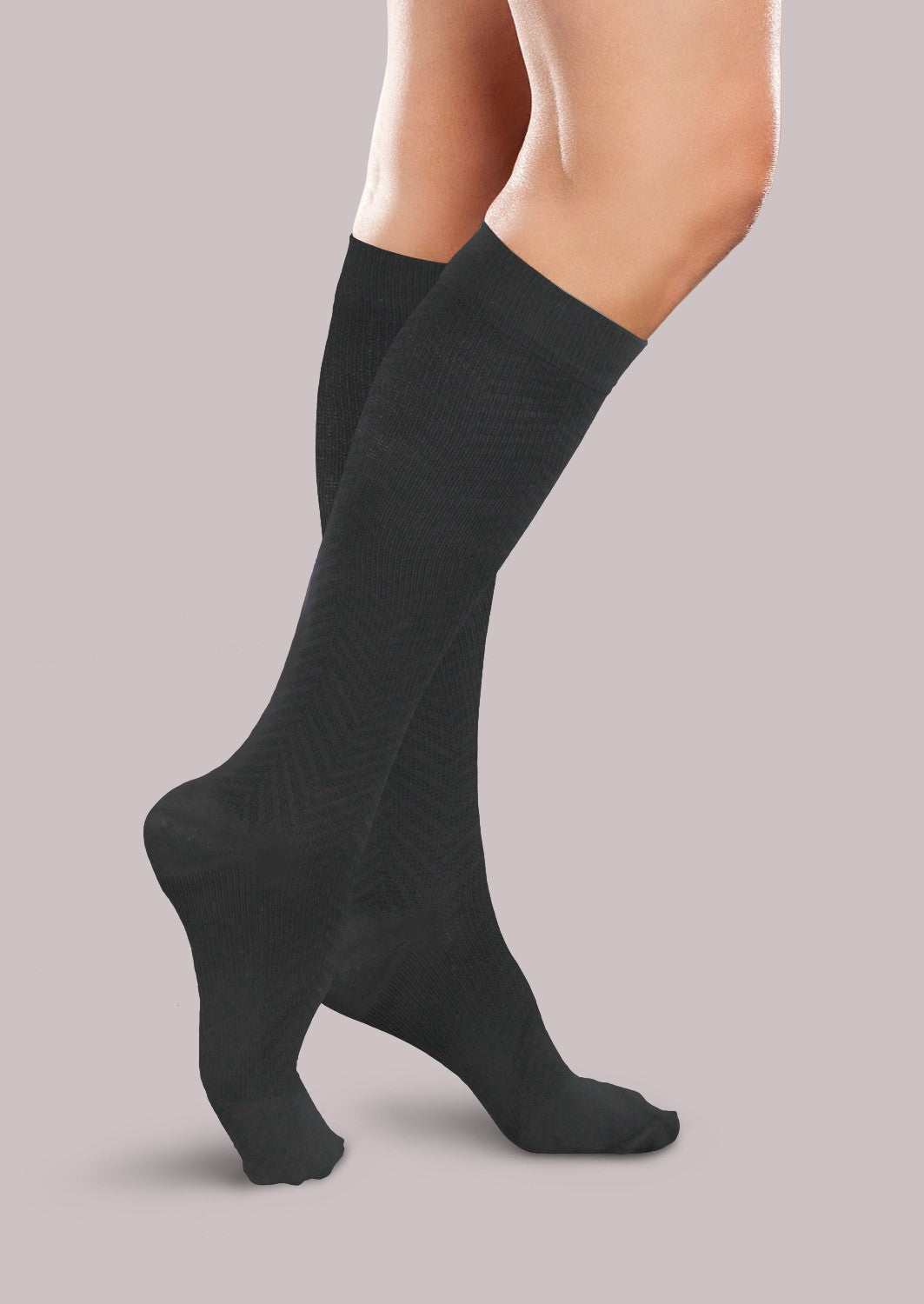 Women's Moderate Support Chevron Trouser Sock image 2