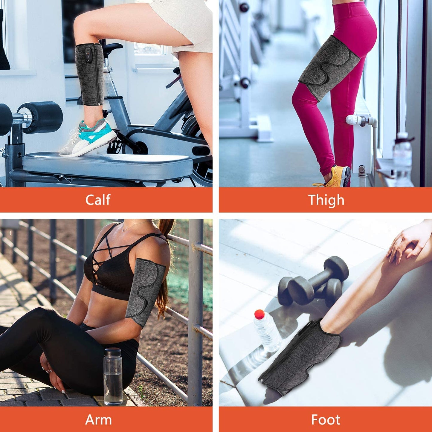 CINCOM Rechargeable Leg Massager, Wireless Air Compression Calf Massager for Circulation and Muscles Relaxation ( Single) image 3