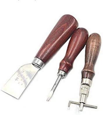 Pingle 18pcsLeather Tooling Kits,Leather Working Tools,Leather Craft Tool,Edge Stitching Groover Prong Punch for Carving Sewing,Leather Craft Punch Tools Kit,Stitching DIY Tool image 2