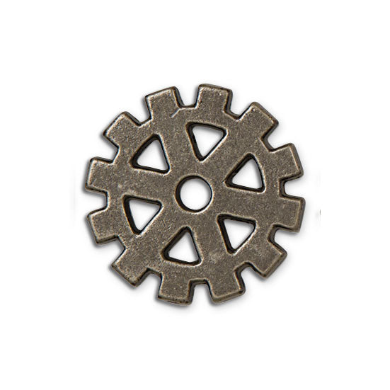 Tandy Leather Steampunk Conchos #71508- - 71508-04 Heavy Gear Antique Nickel Plate image