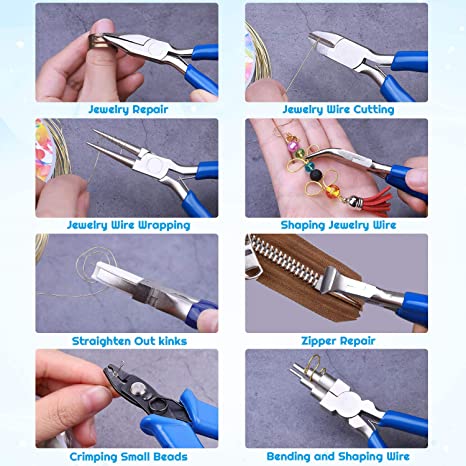 Jewelry Pliers, Shynek 8pcs Jewelry Making Pliers Tools Micro Jewelry Pliers Set Jewelry Making Kit for Jewelry Making Supplies image 6