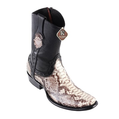 MEN'S KING EXOTIC PYTHON BOOTS DUBAI TOE HANDCRAFTED NATURAL (479B5749) image 0