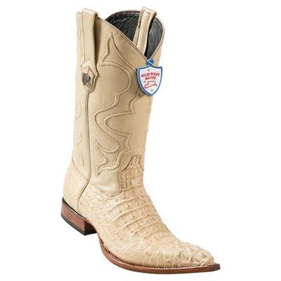WILD WEST BOOTS #2950211 MEN'S | COLOR ORYX | MEN'S WILD WEST CAIMAN HORNBACK 3X TOE BOOTS HANDCRAFTED image 0
