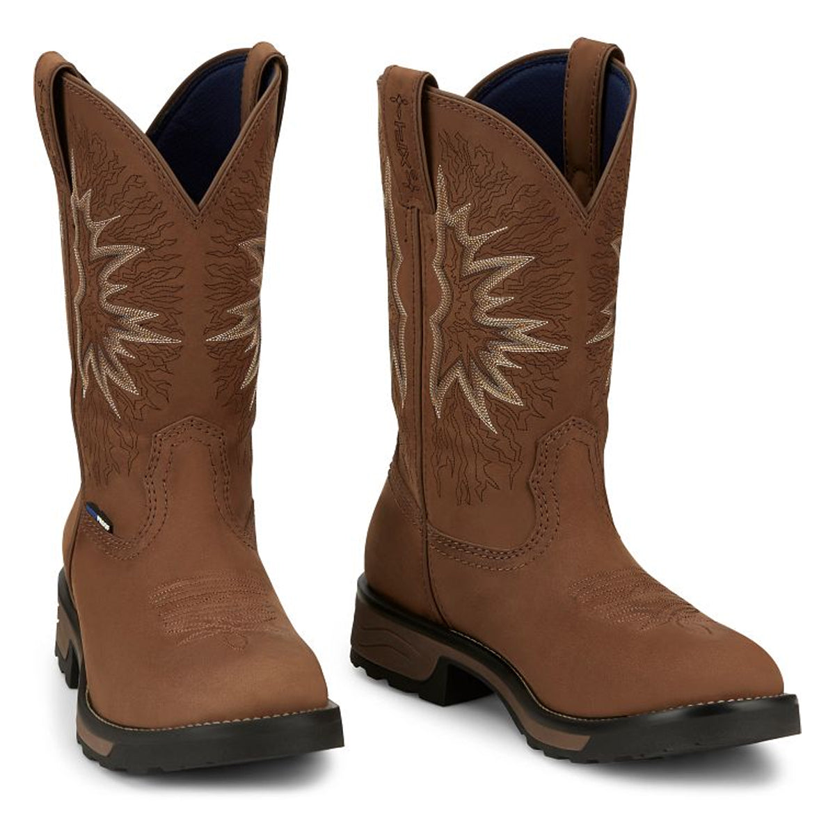 Tony Lamas Men's Footwear Work Boom 11" Pull-On Waterproof Work Boot  Color Saddle image 0