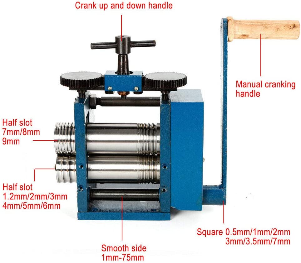 Manual Combination Rolling Mill Machine Roller Metal Steel Jewelry Tabletting image 3