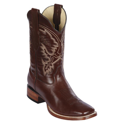 LOS ALTOS BOOTS MENS #8223807 WIDE SQUARE TOE | GENUINE PULL UP LEATHER BOOTS | COLOR BROWN image 0