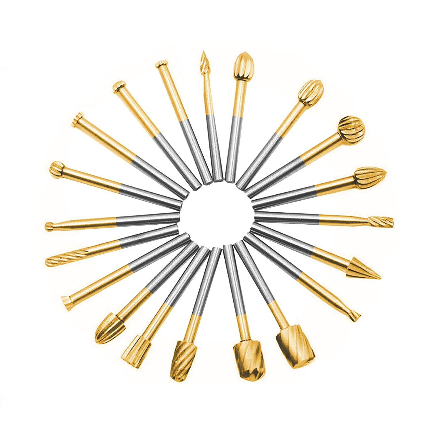 10Pcs HSS Router Carbide Engraving Bits &amp; 10Pcs Router Bit with 1/8"(3mm) Shank Power Rotary Tools for DIY Woodworking, Carving, Sculpting, Engraving, Drilling. image 2