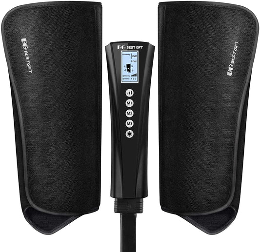 Compression Leg Massager, Muscle Fatigue Massager for Leg, Calf Air Massager for Circulation, Foot Massager with Heat, Gifts for Women,Men image 0