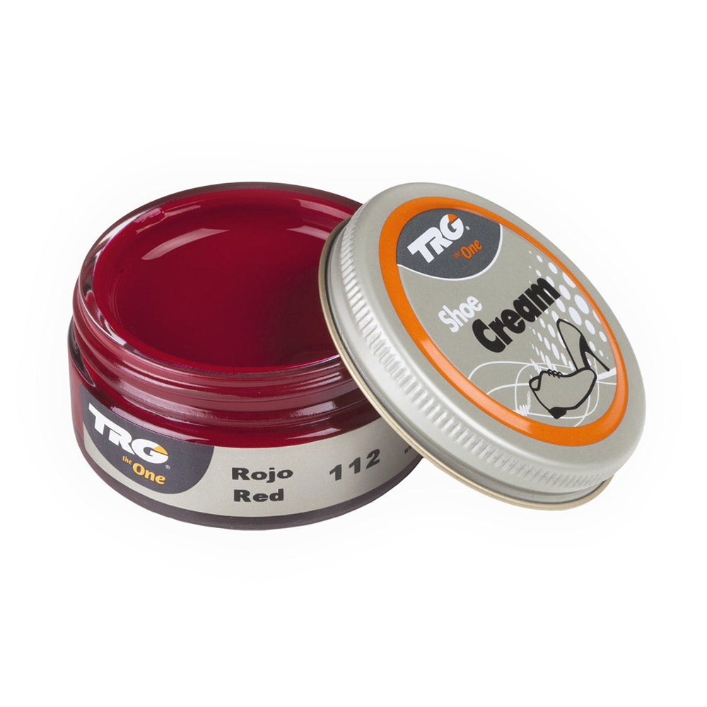 TRG Shoe Cream 1.7 Ounce Shoe Cream Amazing Vibrant Colors! | Shoe Care Self Shine Leather Boots, and Leather Shoes - #12 Red image