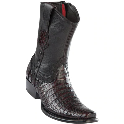 WILD WEST BOOTS #279B8218 MEN'S | COLOR BLACK CHERRY | MEN'S WILD WEST CAIMAN BELLY BOOTS DUBAI TOE HANDCRAFTED image 0