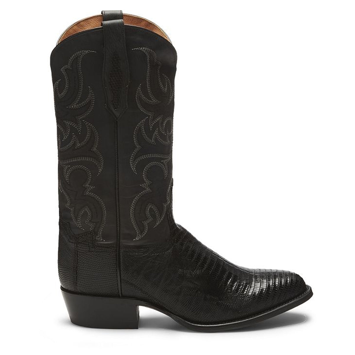 Tony Lamas Boots Men's Footwear  Nacogdoches 13" Teju Lizzard Color Black image 2