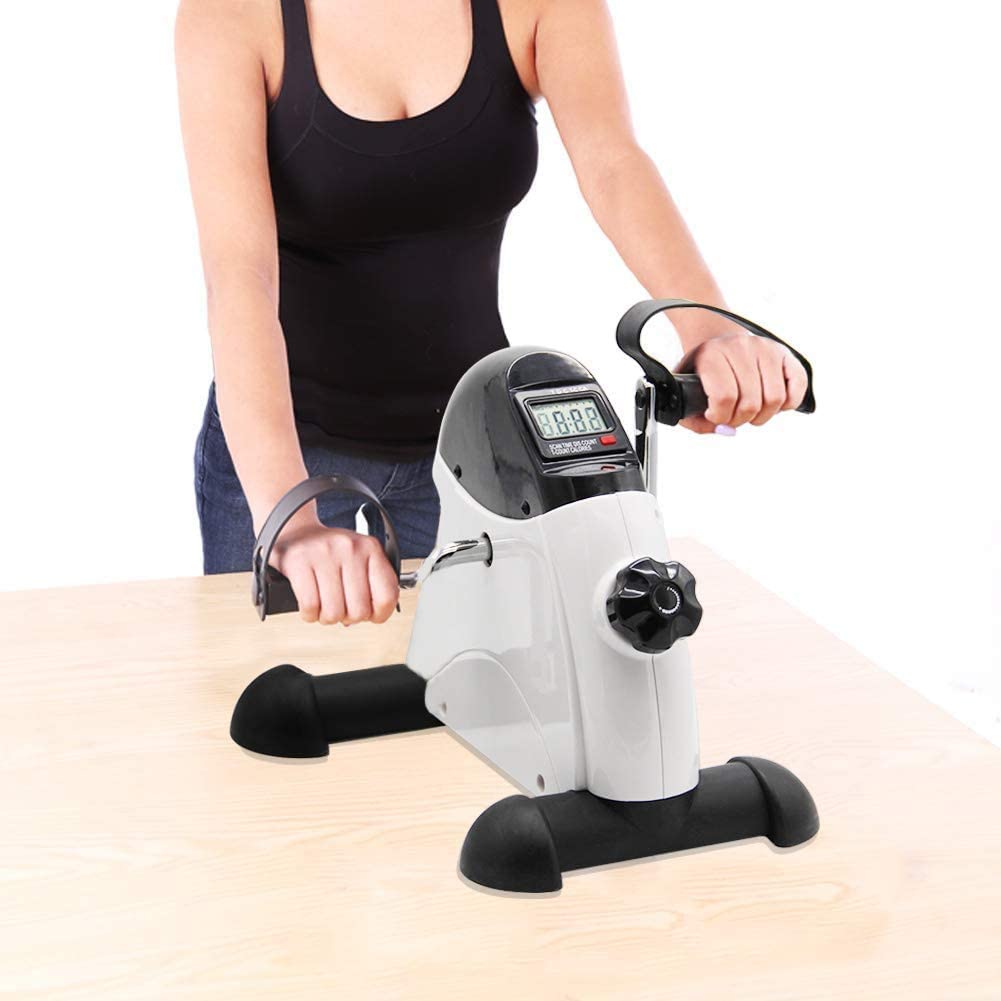 Hausse Portable Exercise Pedal Bike for Legs and Arms, Mini Exercise Peddler with LCD Display image 4