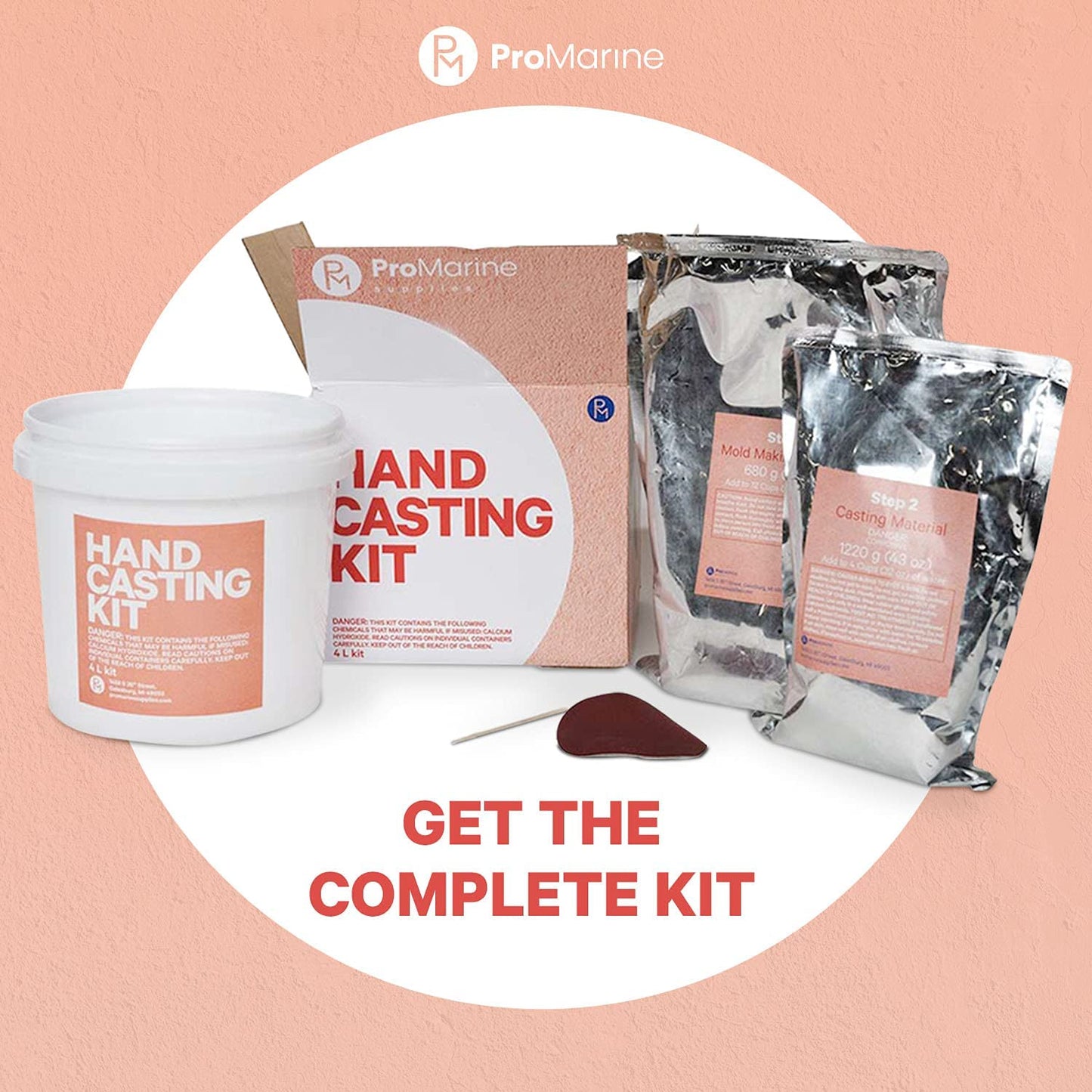Pro Marine Hand Casting Kit (4-Liter Kit) | DIY Mold-Maker for Creating Hand Sculptures | Unique Arts and Crafts Gift | for Couples, Weddings, Anniversaries, and Family Keepsakes image 1