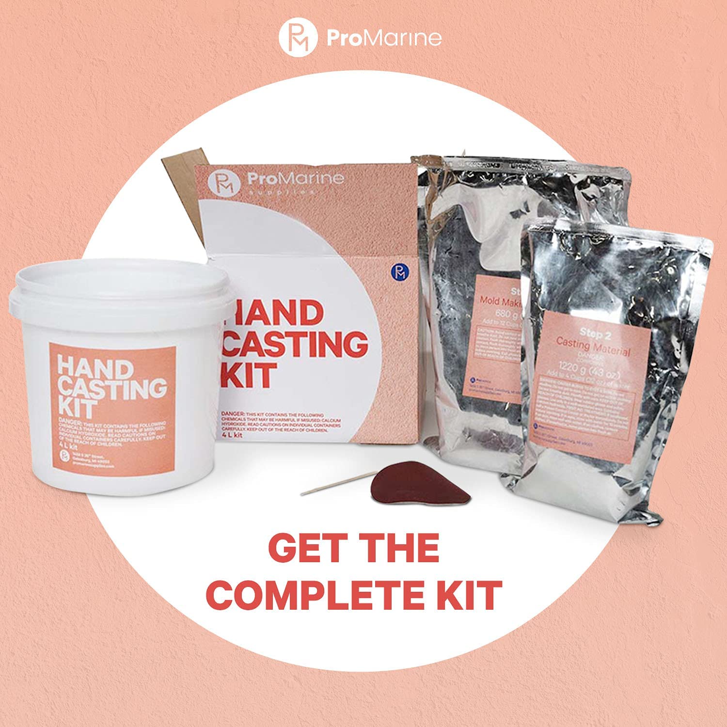 Pro Marine Hand Casting Kit (4-Liter Kit) | DIY Mold-Maker for Creating Hand Sculptures | Unique Arts and Crafts Gift | for Couples, Weddings, Anniversaries, and Family Keepsakes image 1