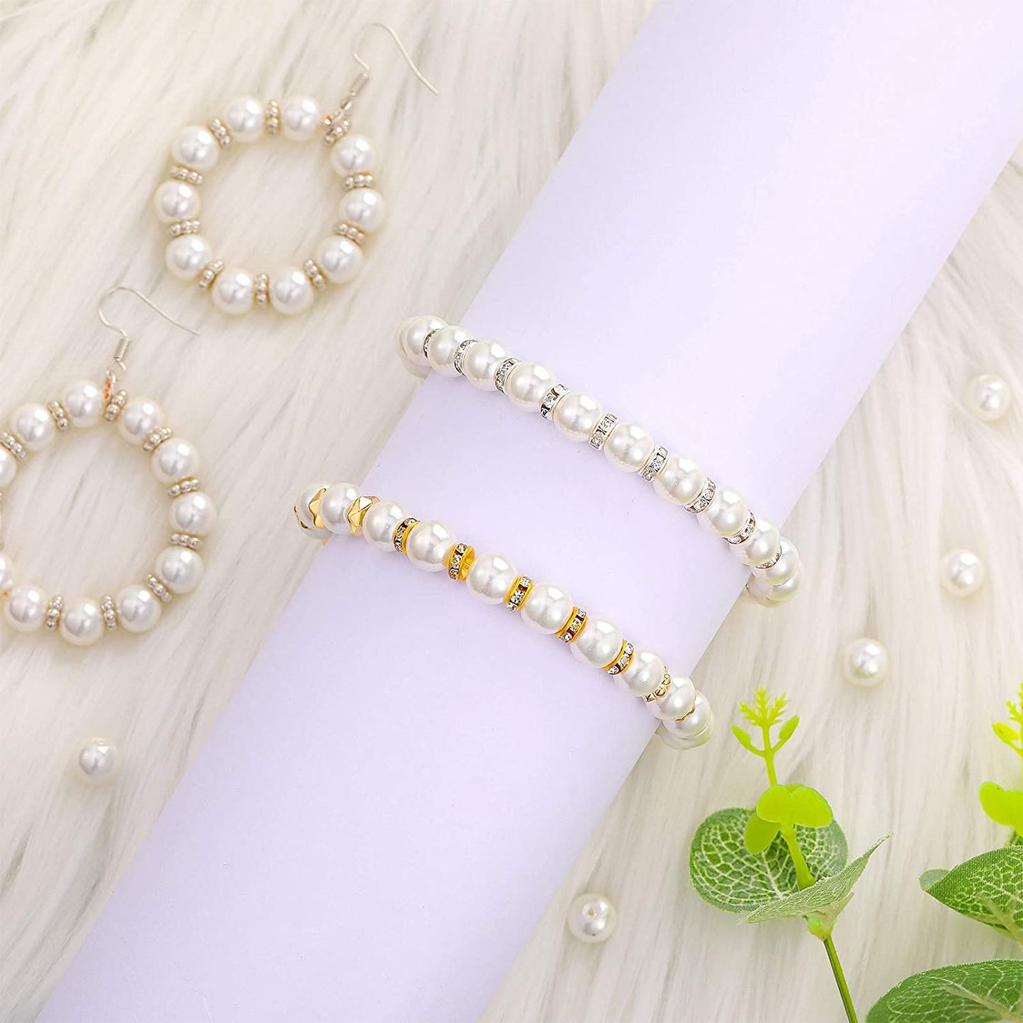 1600 Piece Flat Assorted Rondelle Spacer Beads Set Include 600 Piece Flower Spacer Beads 200 Piece Crystal Spacer Beads Loose Round Beads 400 Piece Disk Spacer Beads and 400 Piece Faceted Flat Beads image 5