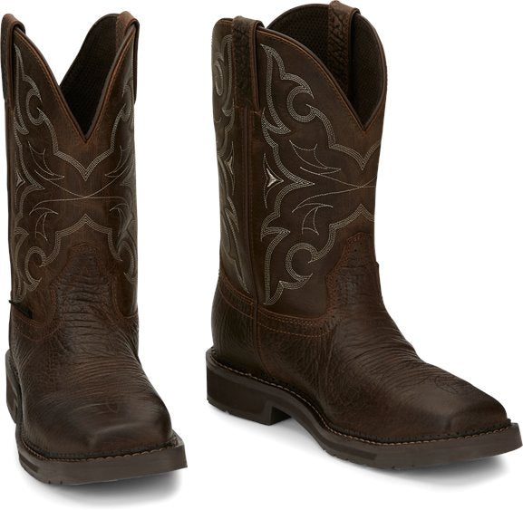 Justin Boots Amarillo Steel Toe - Aged Brown (SE4313)