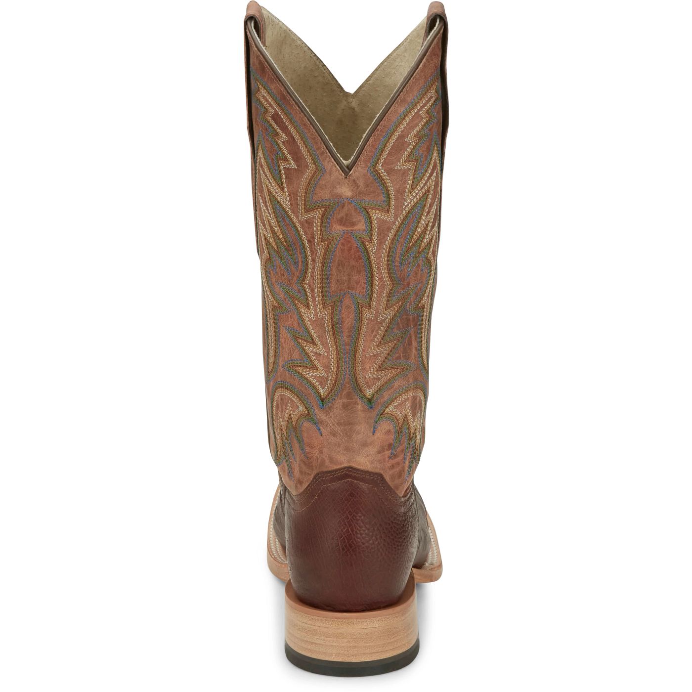 Justin Boots Men's Three Bars 13" Smooth Ostrich Boot - Brandy (AQ8141) - View 5