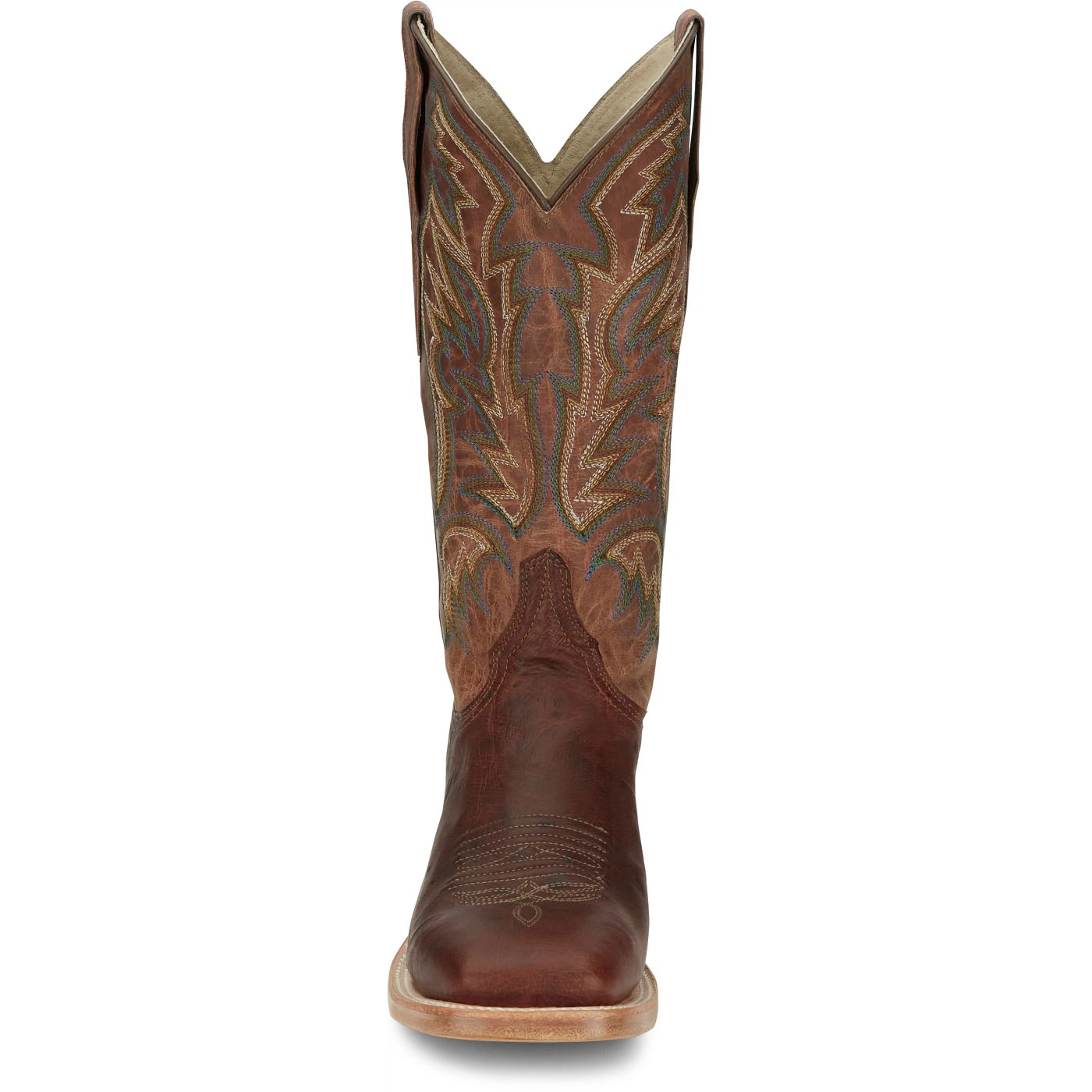 Justin Boots Men's Three Bars 13" Smooth Ostrich Boot - Brandy (AQ8141) - View 7