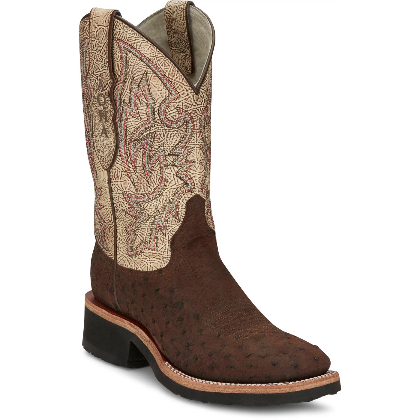 Justin Boots Men's Peppy San Badger 11" Smooth Ostrich Boot - Kango Tobac (AQ8144) - View 2