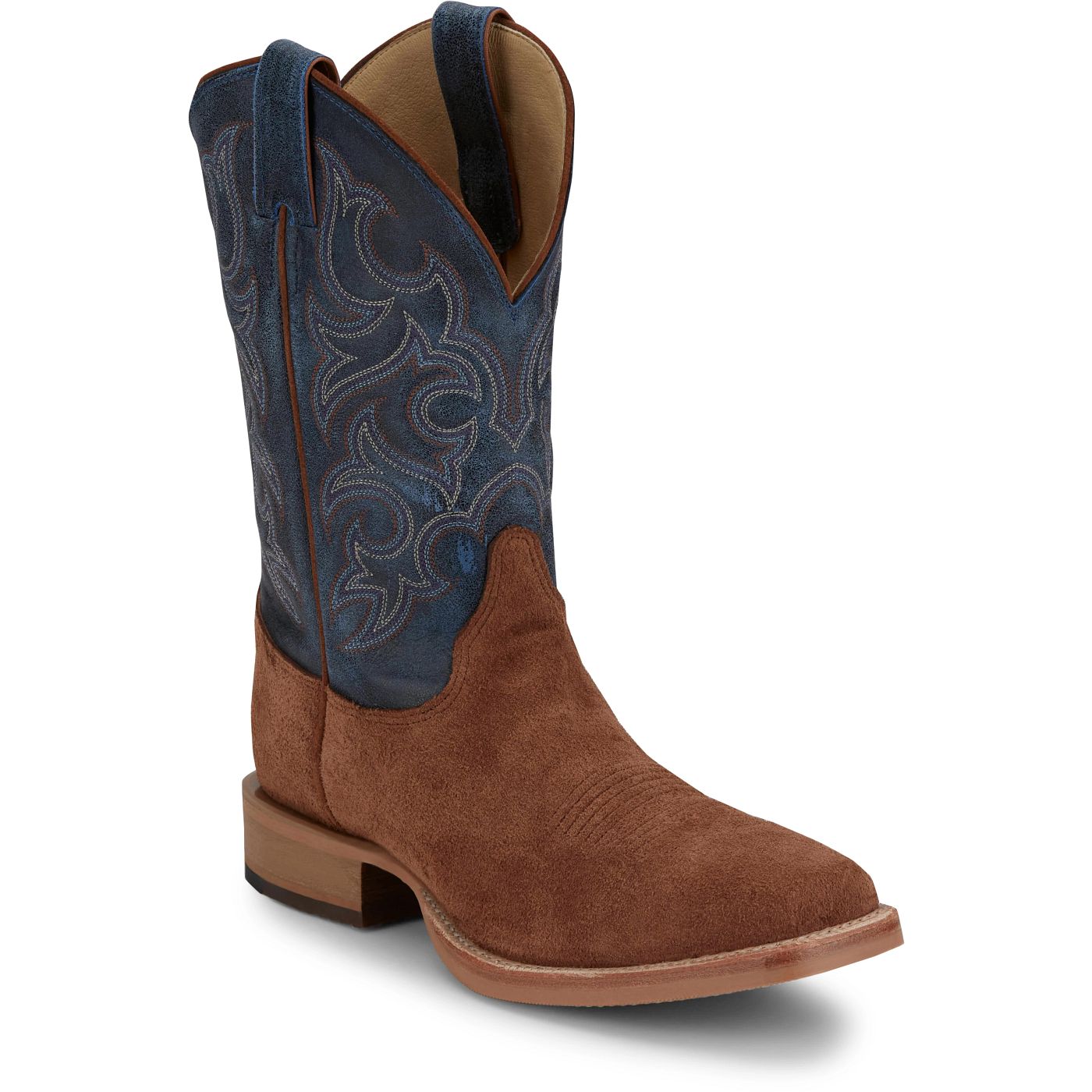 Justin Boots Men's Fergus 11" Western Boot - Royal Blue Cowhide (BR385) - View 2