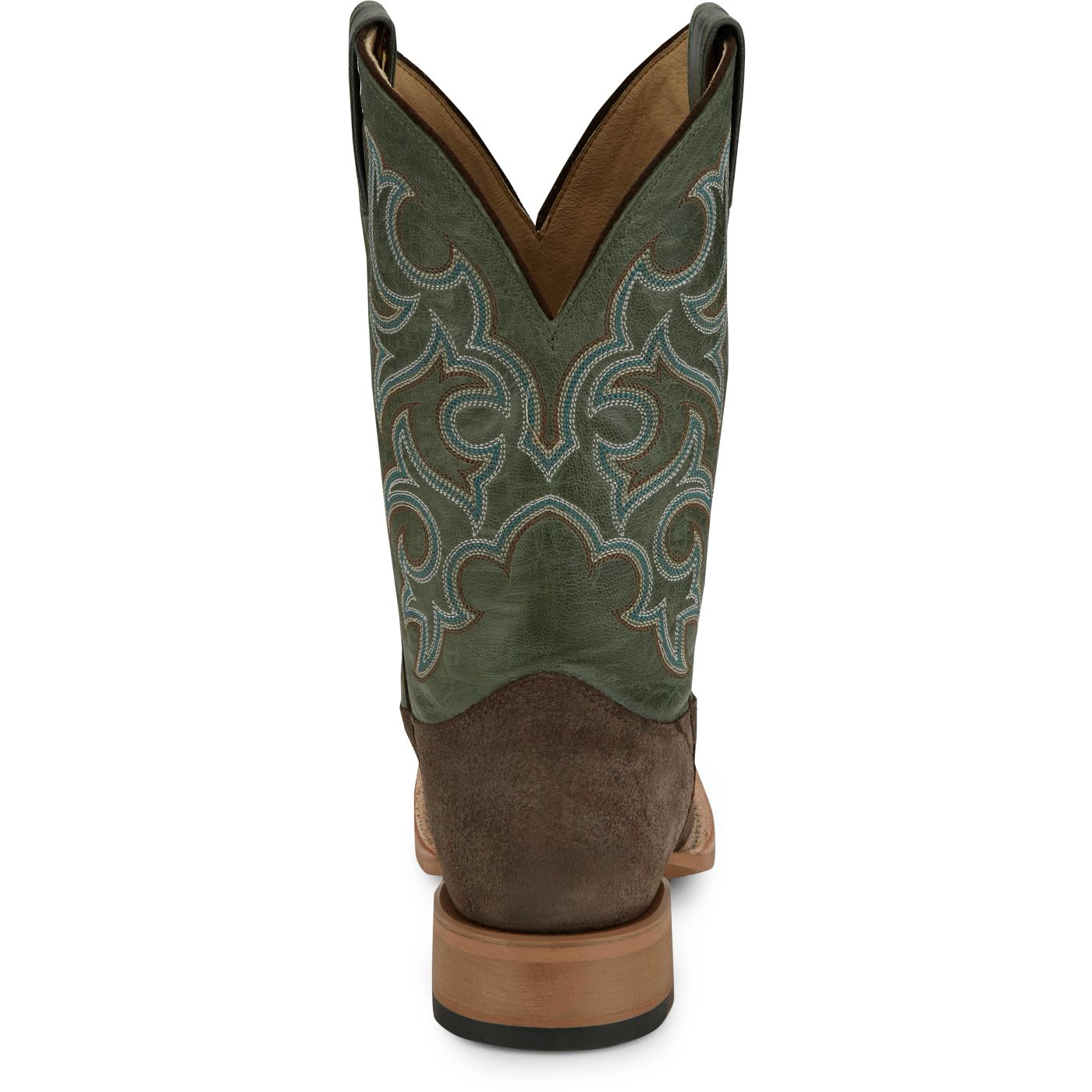 Justin Boots Men's Fergus 11" Western Boot - Antique Green Goat (BR386) - View 5