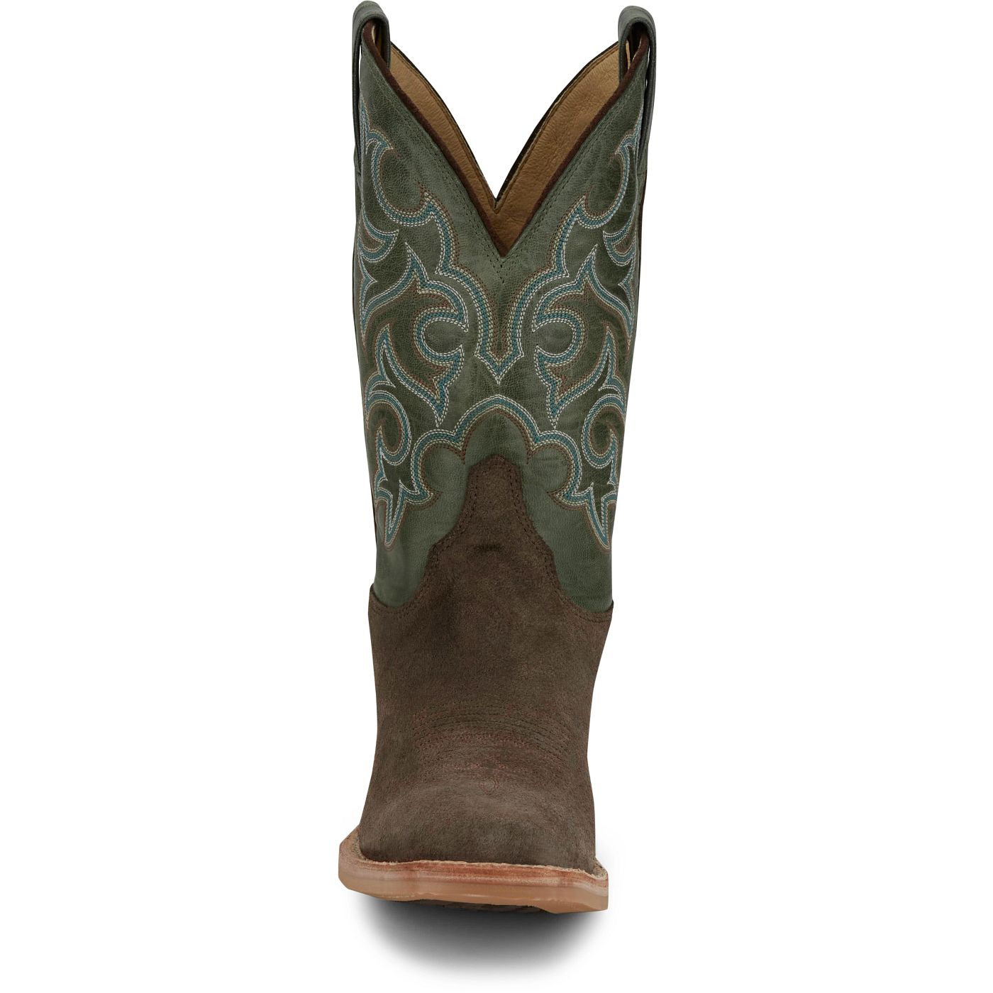 Justin Boots Men's Fergus 11" Western Boot - Antique Green Goat (BR386) - View 7