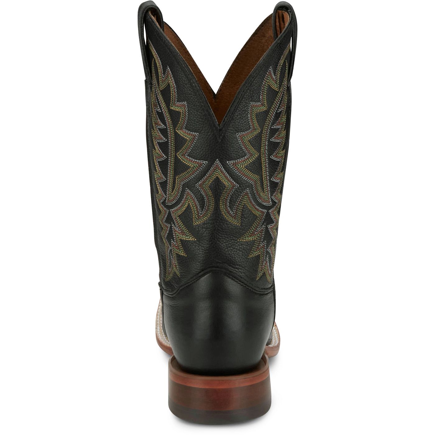 Justin Boots Men's Poston 11" Western Boot - Jet Black Cowhide (BR387) - View 5