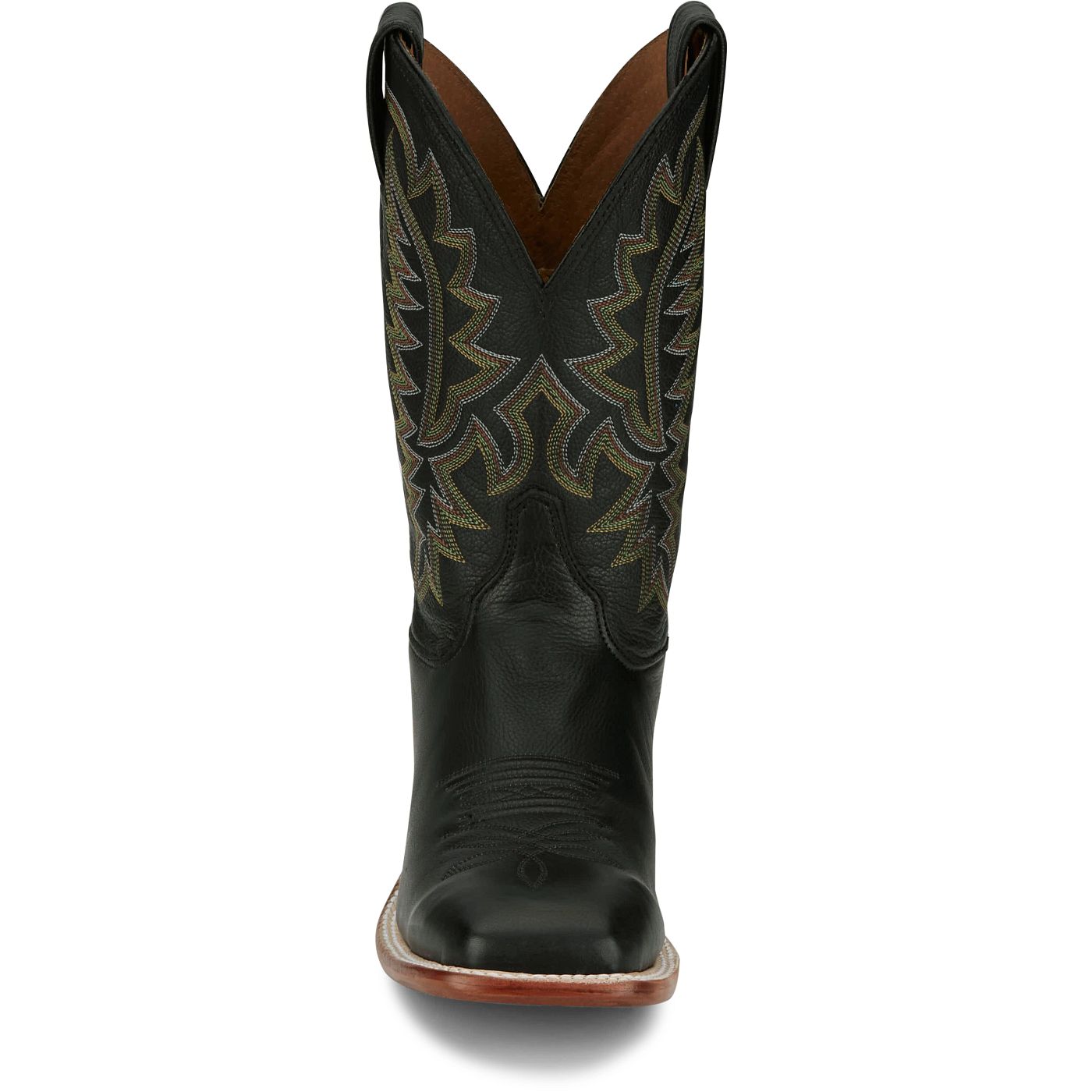 Justin Boots Men's Poston 11" Western Boot - Jet Black Cowhide (BR387) - View 7