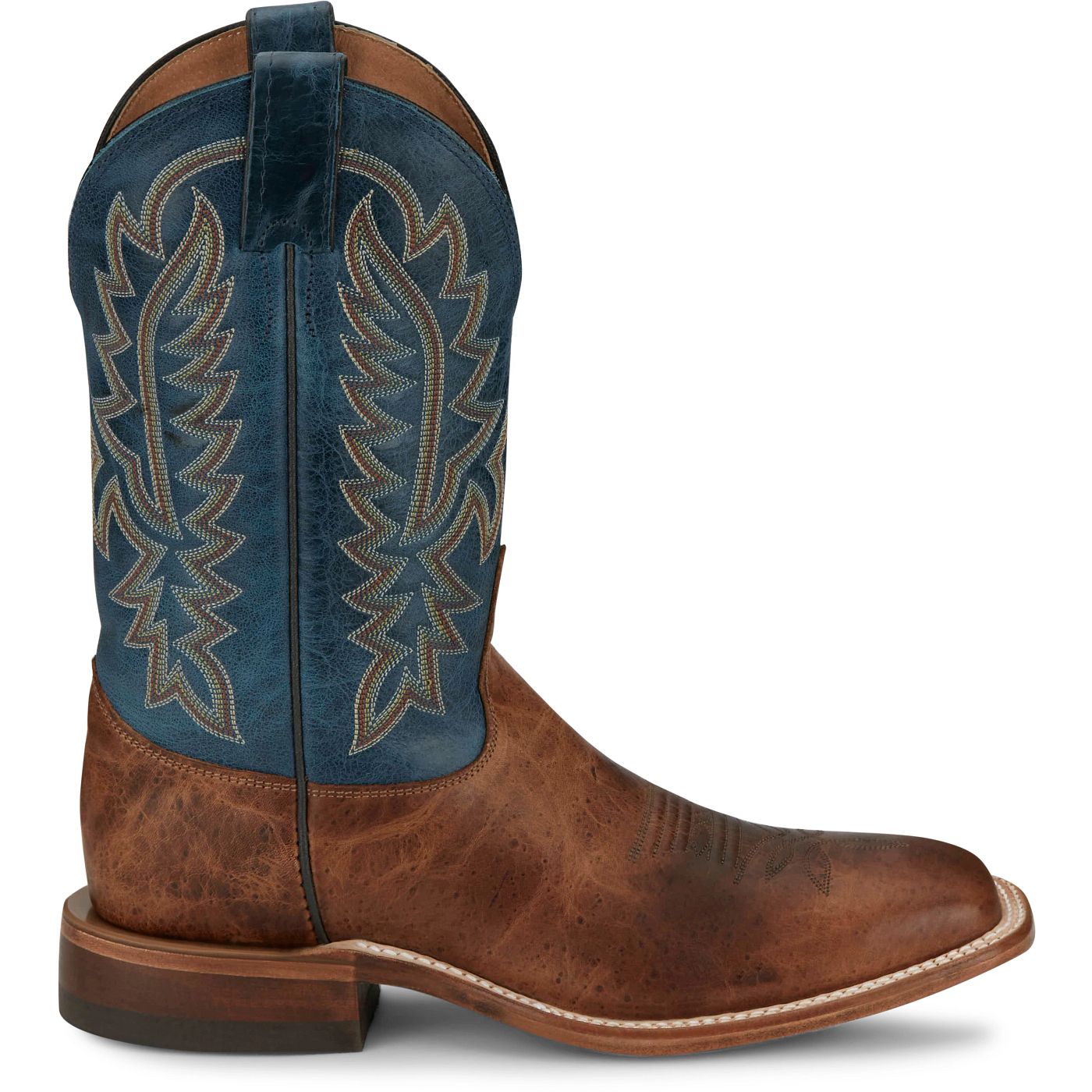 Justin Boots Men's Poston 11" Western Boot - Royal Navy Cowhide (BR388) - View 3