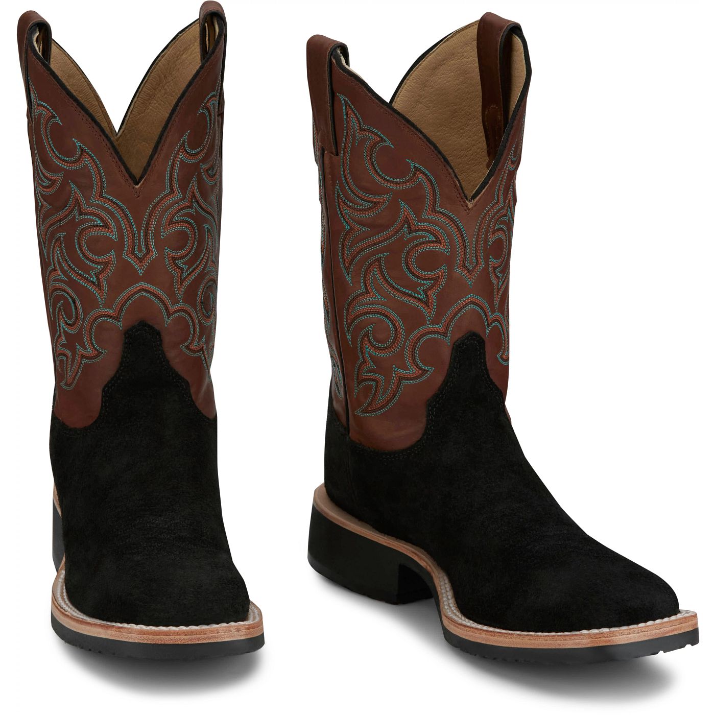 Justin Boots Men's Alamo 11" Western Boot - Clay Brown Cowhide (BR389) - Front View