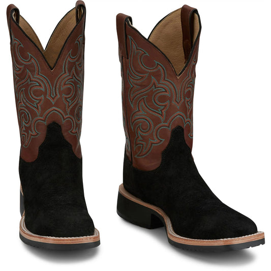 Justin Boots Men's Alamo 11" Western Boot - Clay Brown Cowhide (BR389) - Front View