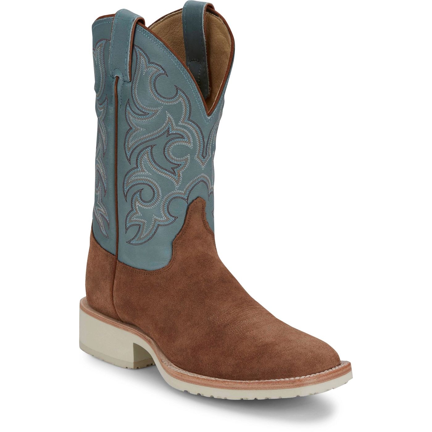 Justin Boots Men's Alamo 11" Western Boot - Sky Blue Cowhide (BR390) - View 2