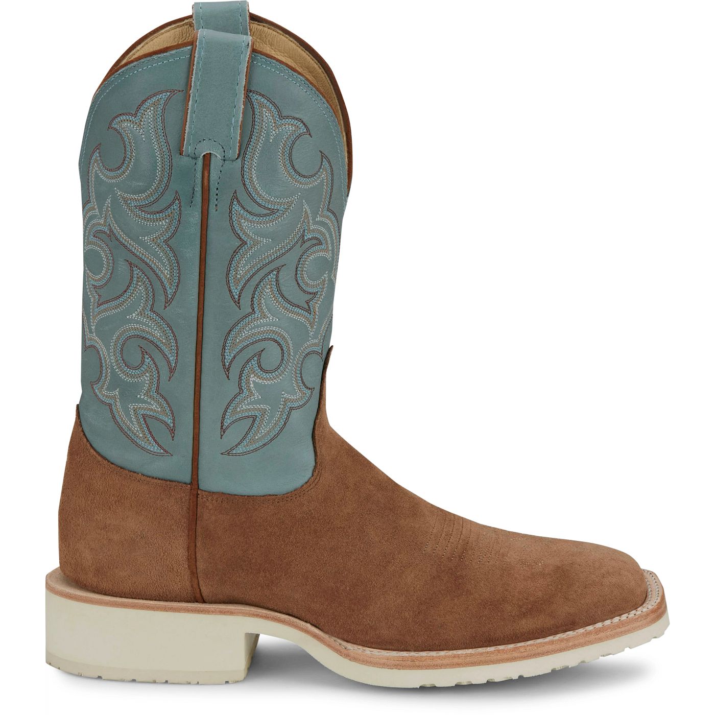 Justin Boots Men's Alamo 11" Western Boot - Sky Blue Cowhide (BR390) - View 3