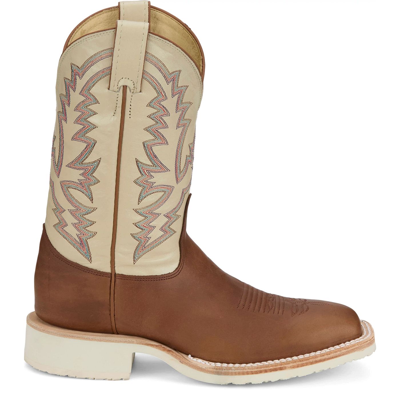 Justin Boots Men's Trainor 11" Western Boot - Bone Cowhide (BR394) - View 3