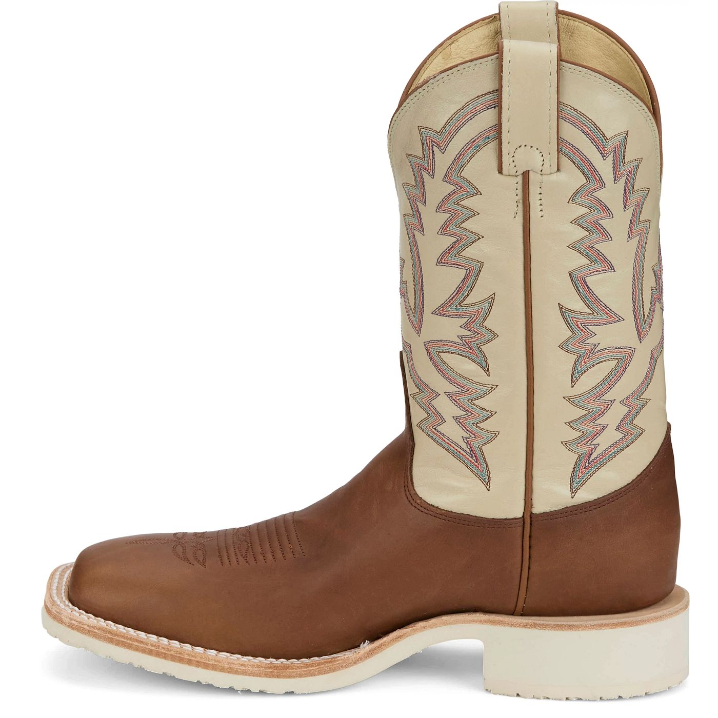 Justin Boots Men's Trainor 11" Western Boot - Bone Cowhide (BR394) - View 8