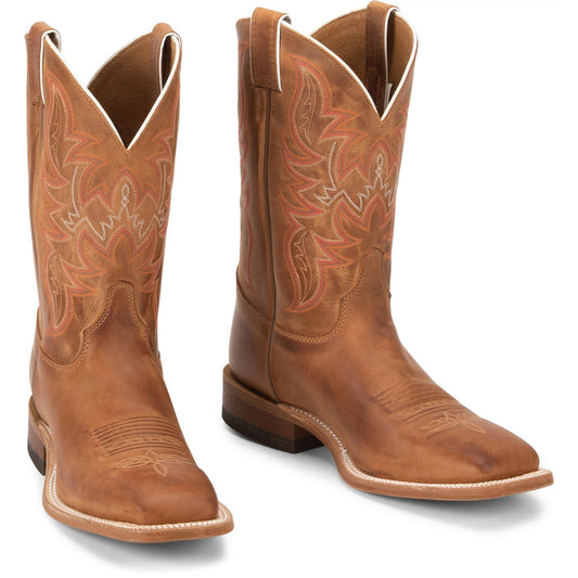 Justin Boots Men's Austin 11" Western Boot - Cognac Cowhide (BR735) - Front View