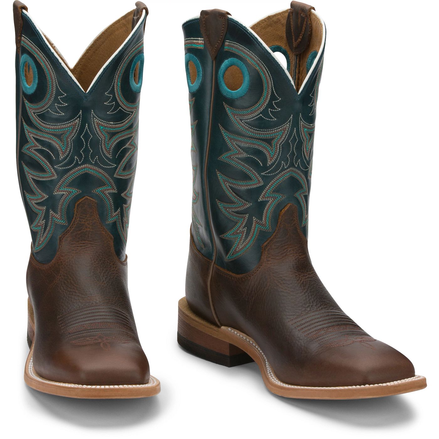 Justin Boots Men's Austin 11" Western Boot - Topaz Cowhide (BR738) - Front View