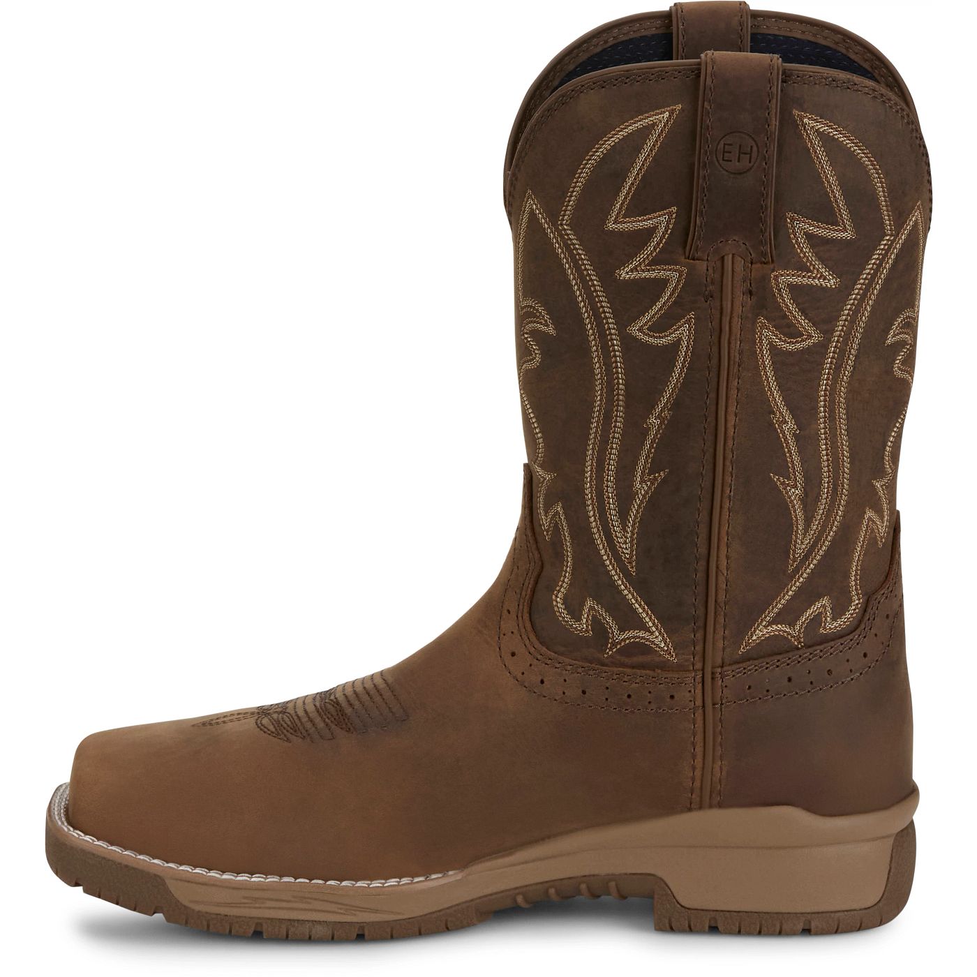 Justin Work Men's Nitread 11" Waterproof Nano Comp Toe Boot - Taupe (CR3207) - View 8