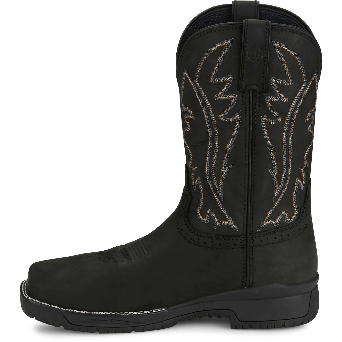 Justin Work Men's Nitread 11" Waterproof Nano Comp Toe Boot - Black (CR3208) - View 8