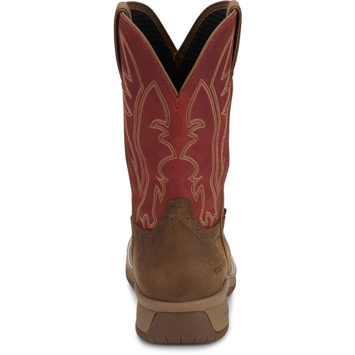 Justin Work Men's Nitread 11" Waterproof Nano Comp Toe Boot - Amber (CR3209) - View 5