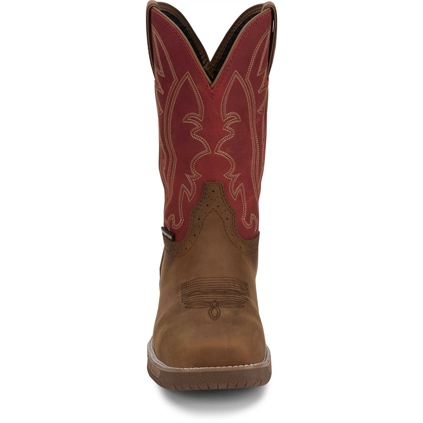 Justin Work Men's Nitread 11" Waterproof Nano Comp Toe Boot - Amber (CR3209) - View 7