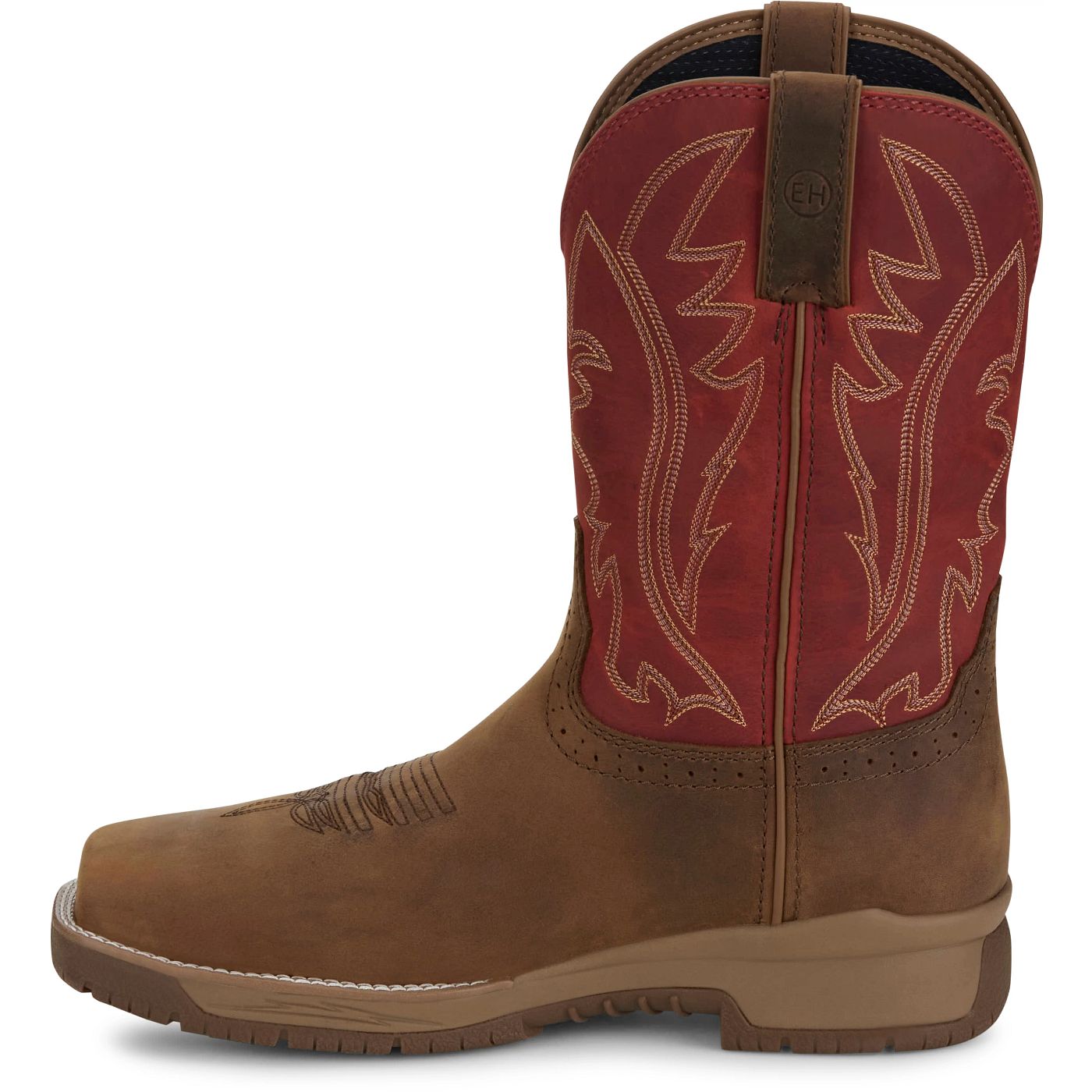 Justin Work Men's Nitread 11" Waterproof Nano Comp Toe Boot - Amber (CR3209) - View 8